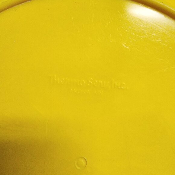 Vintage Thermo-Serv Yellow Plastic Bowl With Lid 6 Cup Capacity - Picture 4 of 5